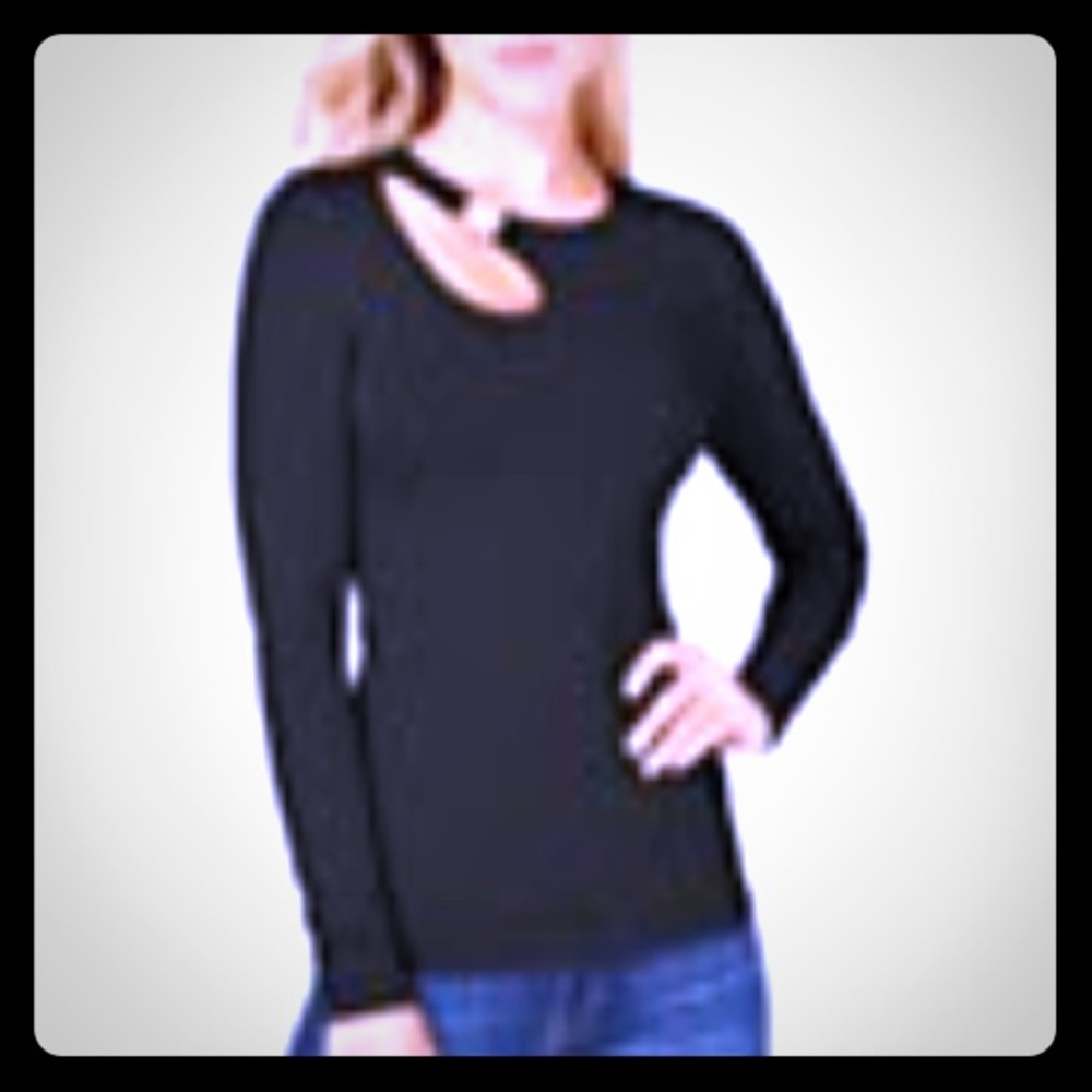 Guess black cut-out top